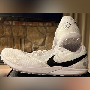 Nike White and Black Racing Rival Waffle Running Shoes
